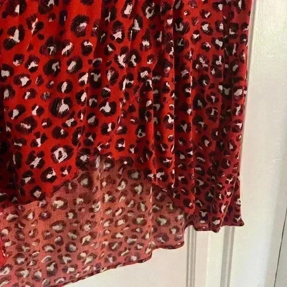 A New Day Leopard Print Midi Skirt – XXL, Asymmetrical with Tie Waist cheetah - Picture 5 of 7